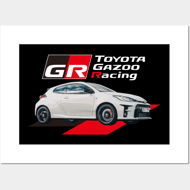 GR Yaris toyota gazoo racing Wall Art by cowtown_cowboy